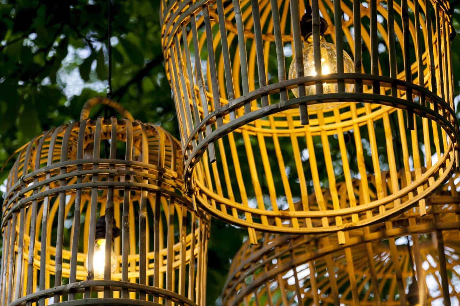 Освещение для террасы - бамбуковая лампа TOULOUSE