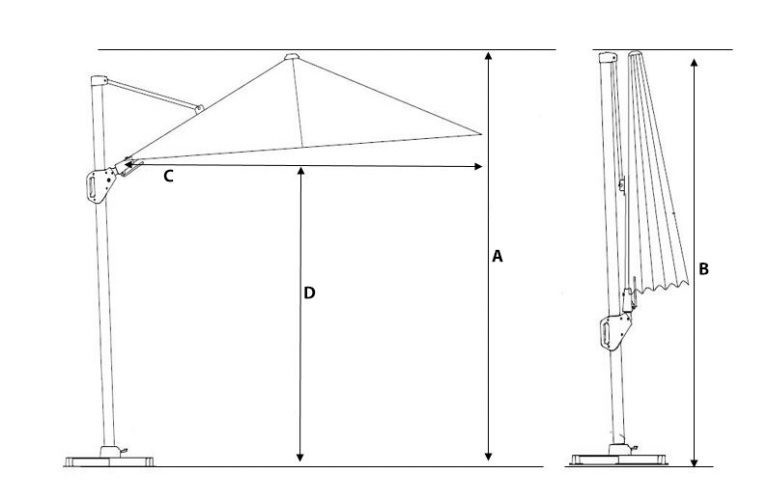 Садовый зонт ​​​​​​Challenger T¹ TELESCOPE PREMIUM 3,5 X 3,5M