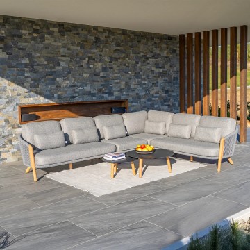 Комплект садовой мебели HAVEN угловой антрацит