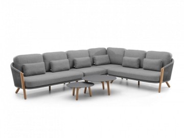 Комплект садовой мебели HAVEN угловой антрацит