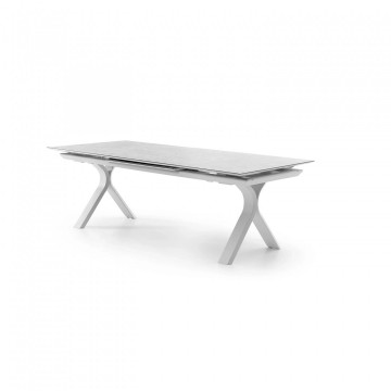 Садовый стол TORO раздвижной 240-300 см белый