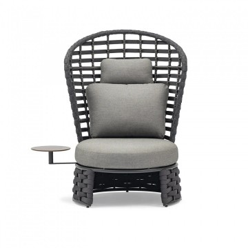 Садовое кресло cо столиком NOBLE антрацит