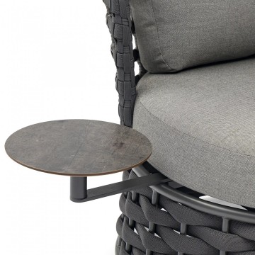 Садовое кресло cо столиком NOBLE антрацит