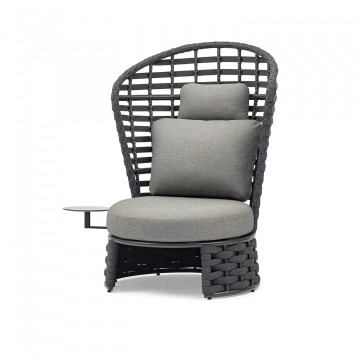 Садовое кресло cо столиком NOBLE антрацит