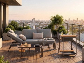 Комплект садовой мебели SUNSET антрацит